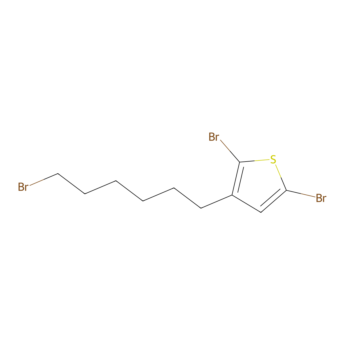 2,5-Dibromo-3-(6-bromohexyl)thiophene molecular structure, CAS 494212-94-1