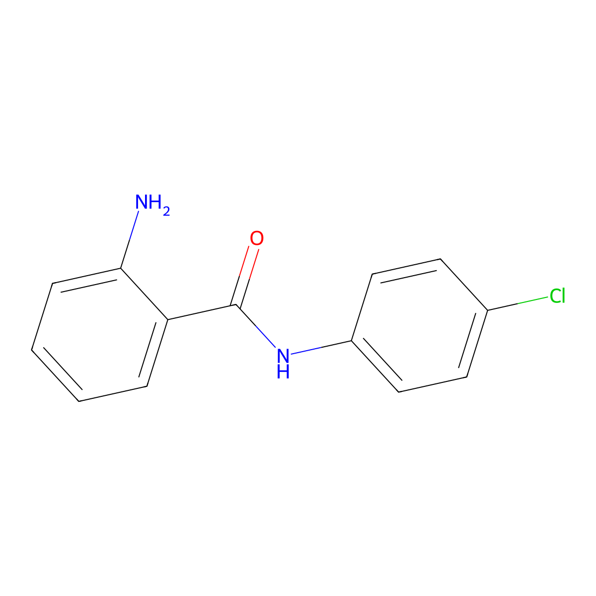 2-amino-N-(4-chlorophenyl)benzamide molecular structure, CAS 4943-86-6