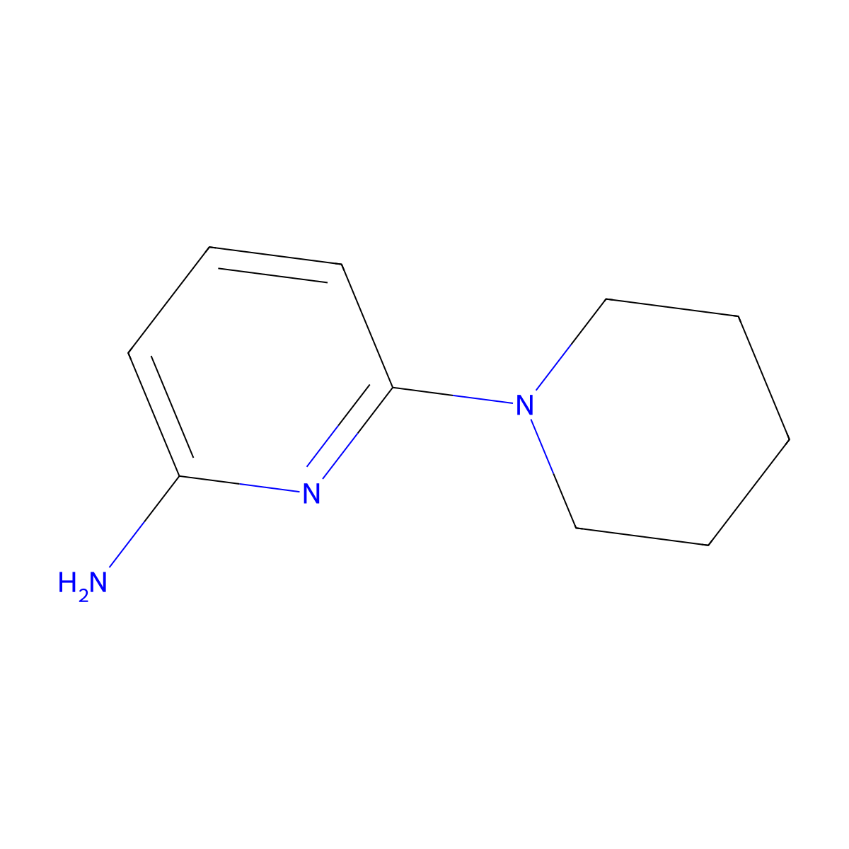 6-(Piperidin-1-yl)pyridin-2-amine molecular structure, CAS 4945-46-4