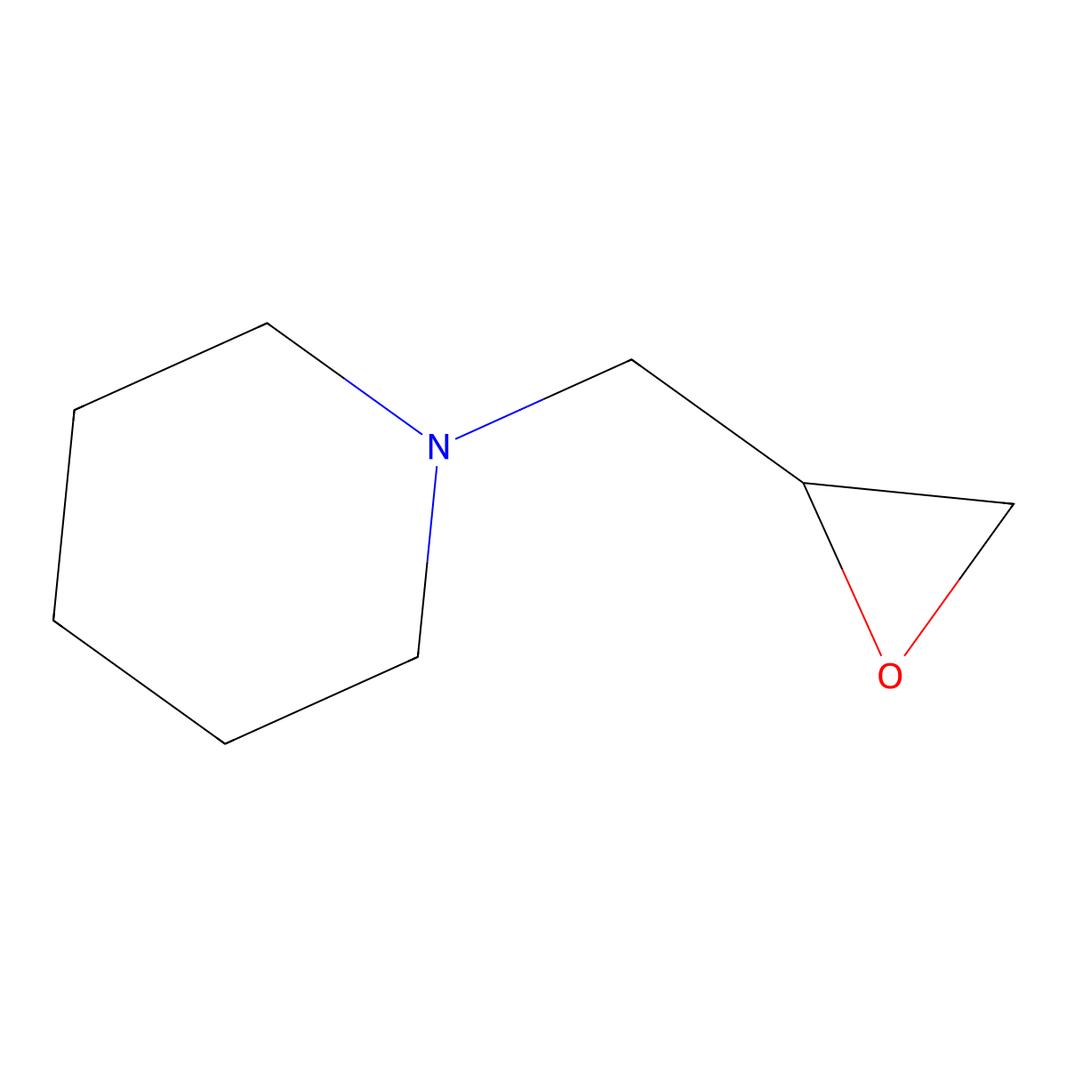 1-(Oxiran-2-ylmethyl)piperidine molecular structure, CAS 4945-53-3