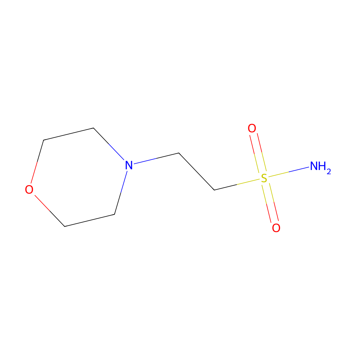 2-(Morpholin-4-yl)ethane-1-sulfonamide molecular structure, CAS 4945-80-6