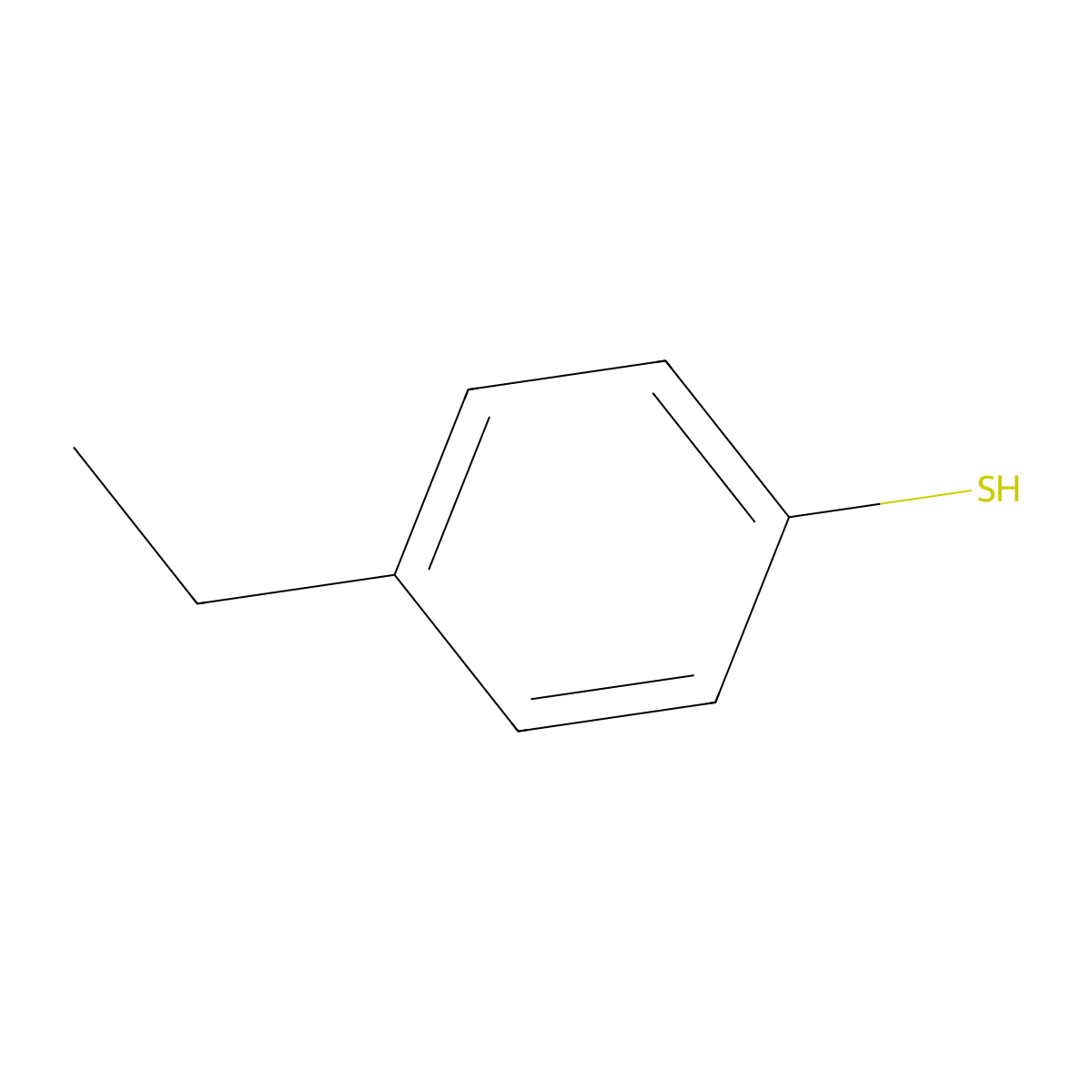 4-Ethylbenzenethiol molecular structure, CAS 4946-13-8