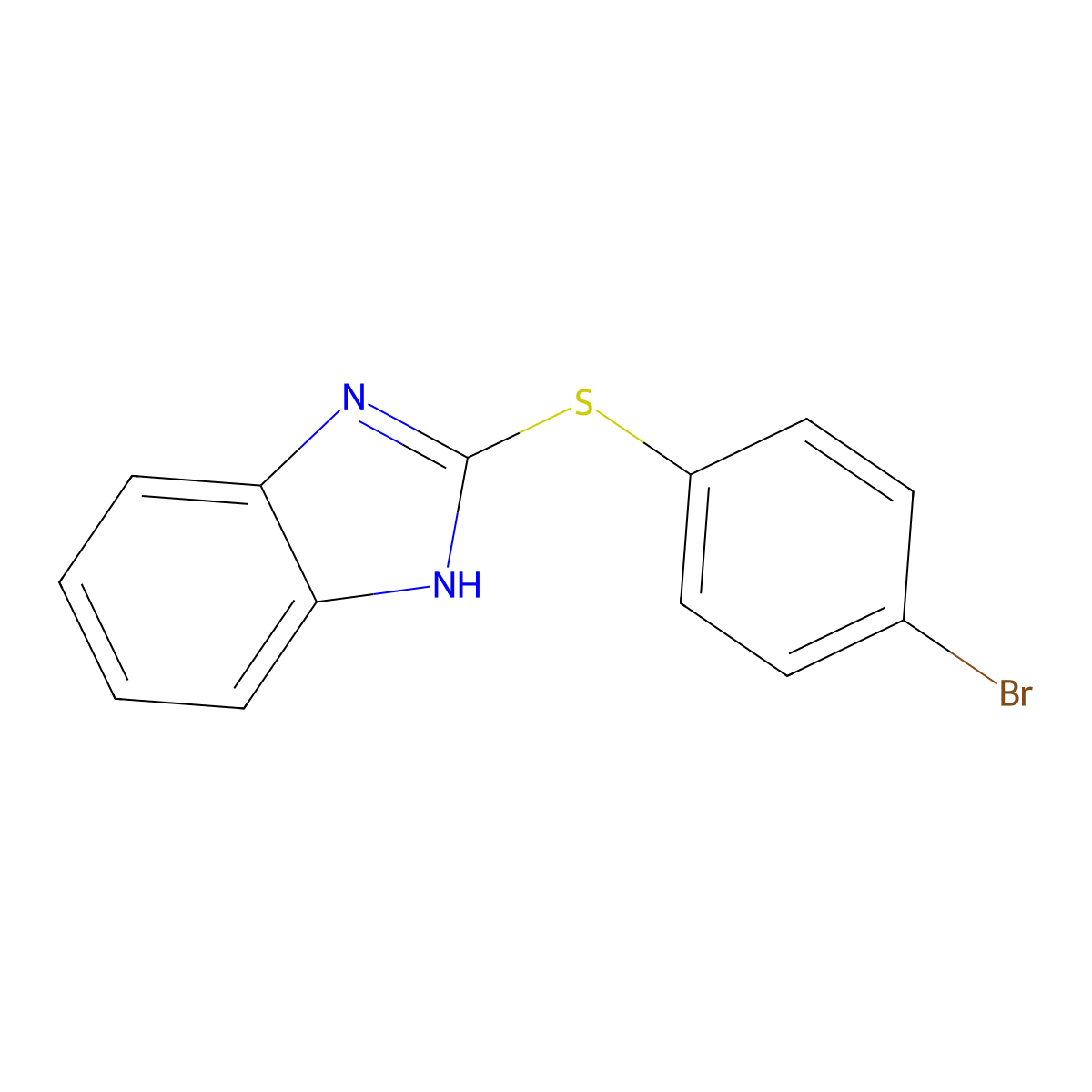 2-(4-bromophenyl)sulfanyl-1H-benzimidazole molecular structure, CAS 4946-27-4