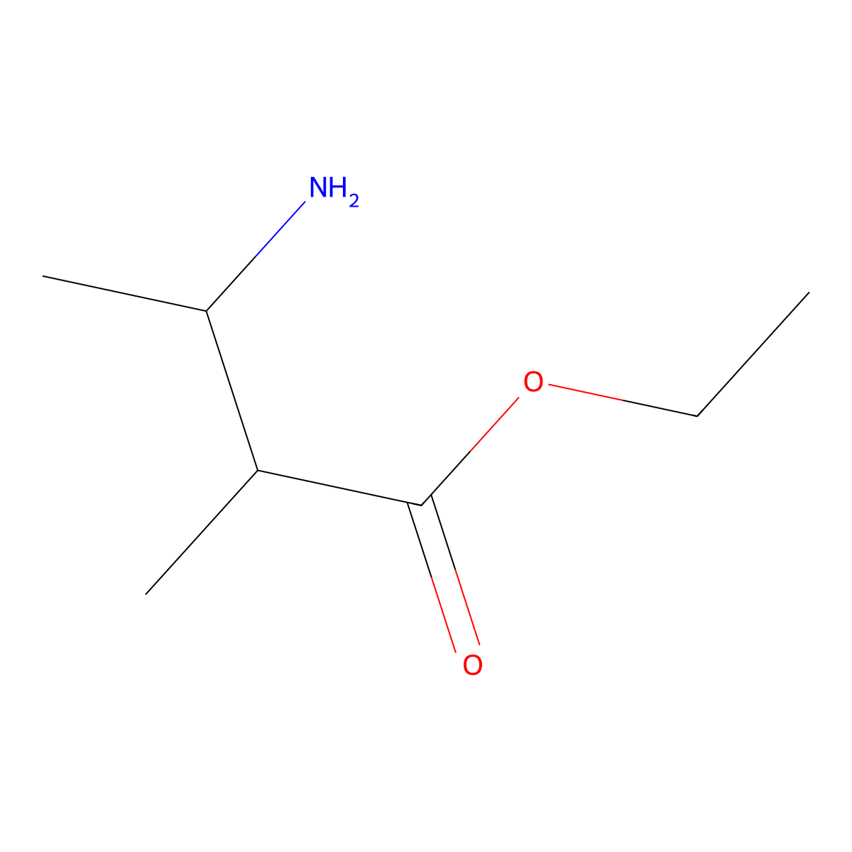 Ethyl 3-amino-2-methylbutanoate molecular structure, CAS 4946-35-4