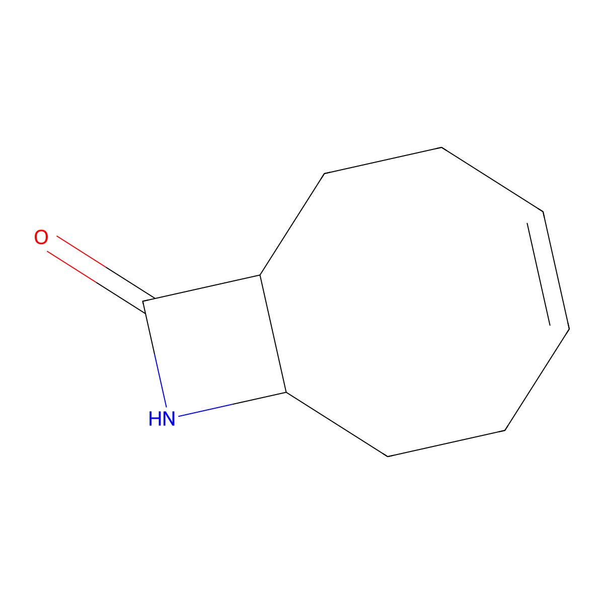 9-Azabicyclo[6.2.0]dec-4-en-10-one molecular structure, CAS 4946-37-6