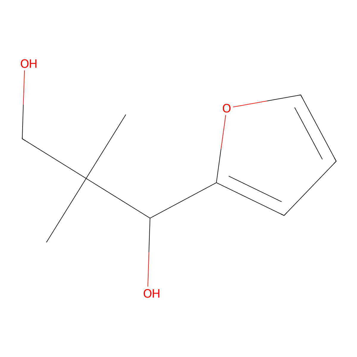 1-(Furan-2-yl)-2,2-dimethylpropane-1,3-diol molecular structure, CAS 4946-64-9