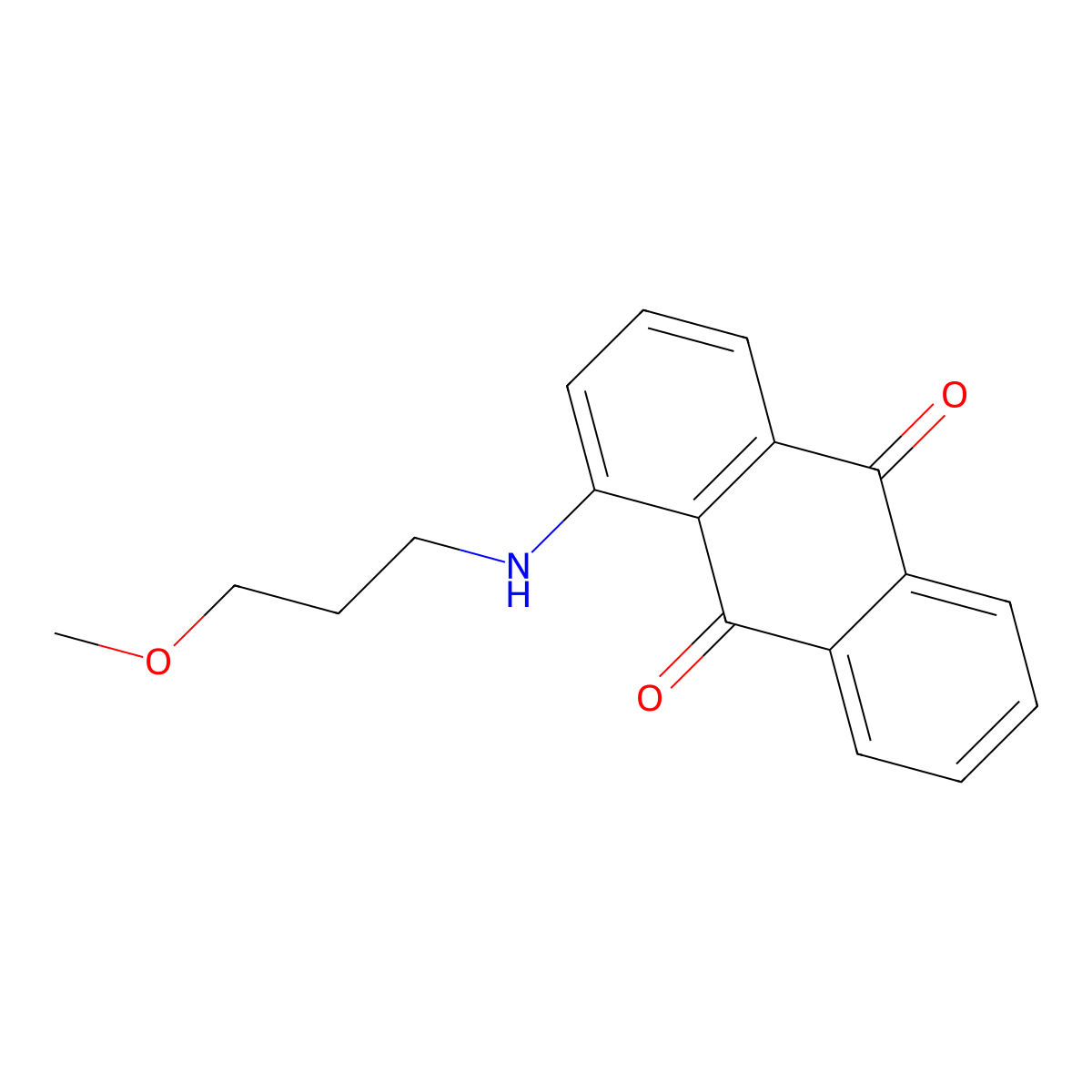 1-[(3-Methoxypropyl)amino]anthra-9,10-quinone molecular structure, CAS 4946-81-0