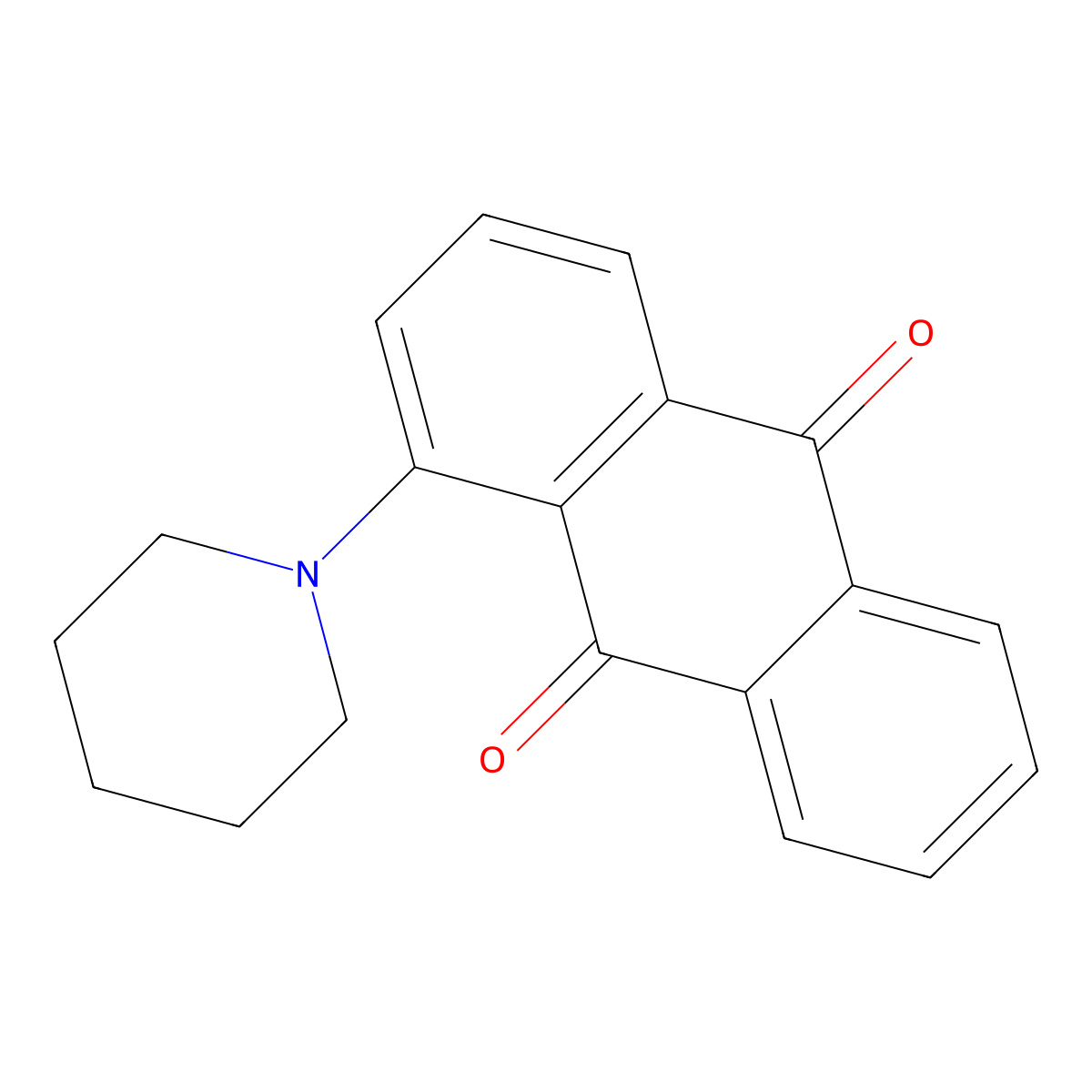 1-Piperidinoanthraquinone molecular structure, CAS 4946-83-2