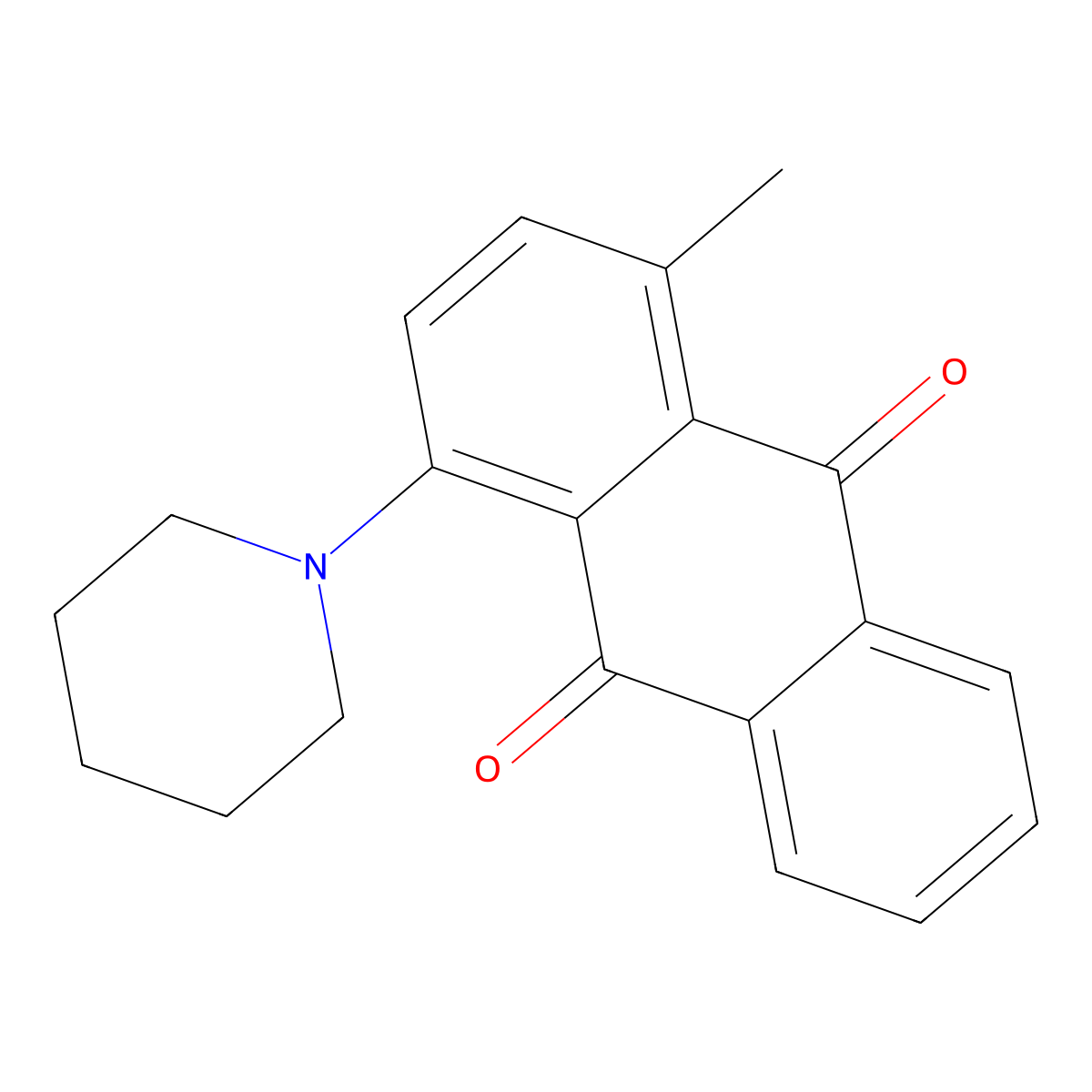 1-Methyl-4-piperidin-1-ylanthracene-9,10-dione molecular structure, CAS 4947-23-3