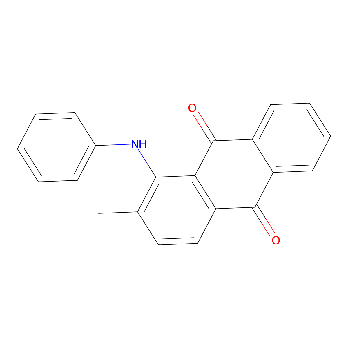 1-Anilino-2-methyl-9,10-anthraquinone molecular structure, CAS 4947-27-7