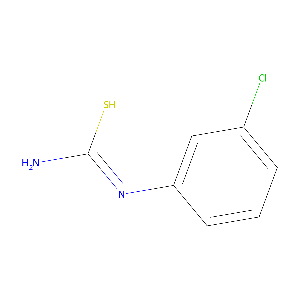 N'-(3-chlorophenyl)carbamimidothioic acid molecular structure, CAS 4947-89-1