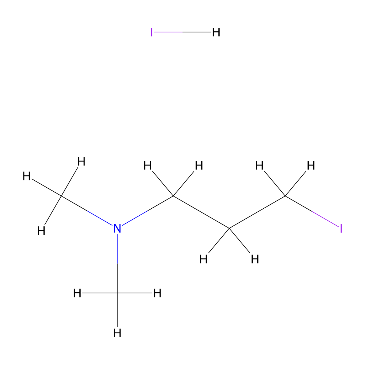 (3-Iodopropyl)dimethylamine hydroiodide molecular structure, CAS 494748-91-3