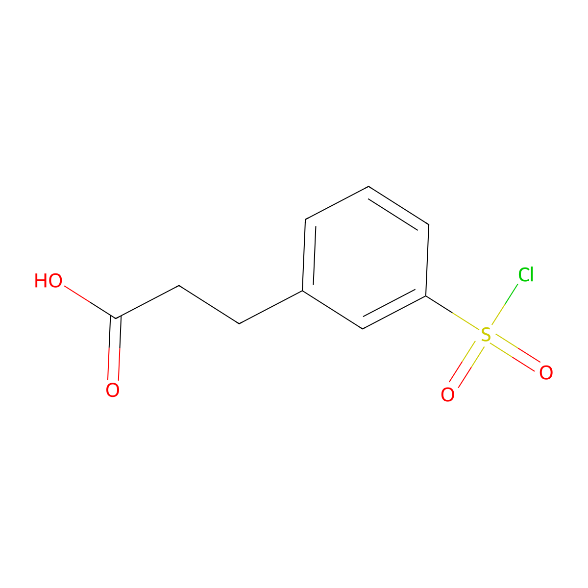 3-(3-(Chlorosulfonyl)phenyl)propanoic acid molecular structure, CAS 494751-92-7