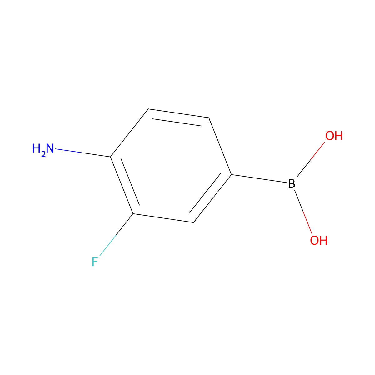 4-Amino-3-fluorophenylboronic acid molecular structure, CAS 494752-42-0