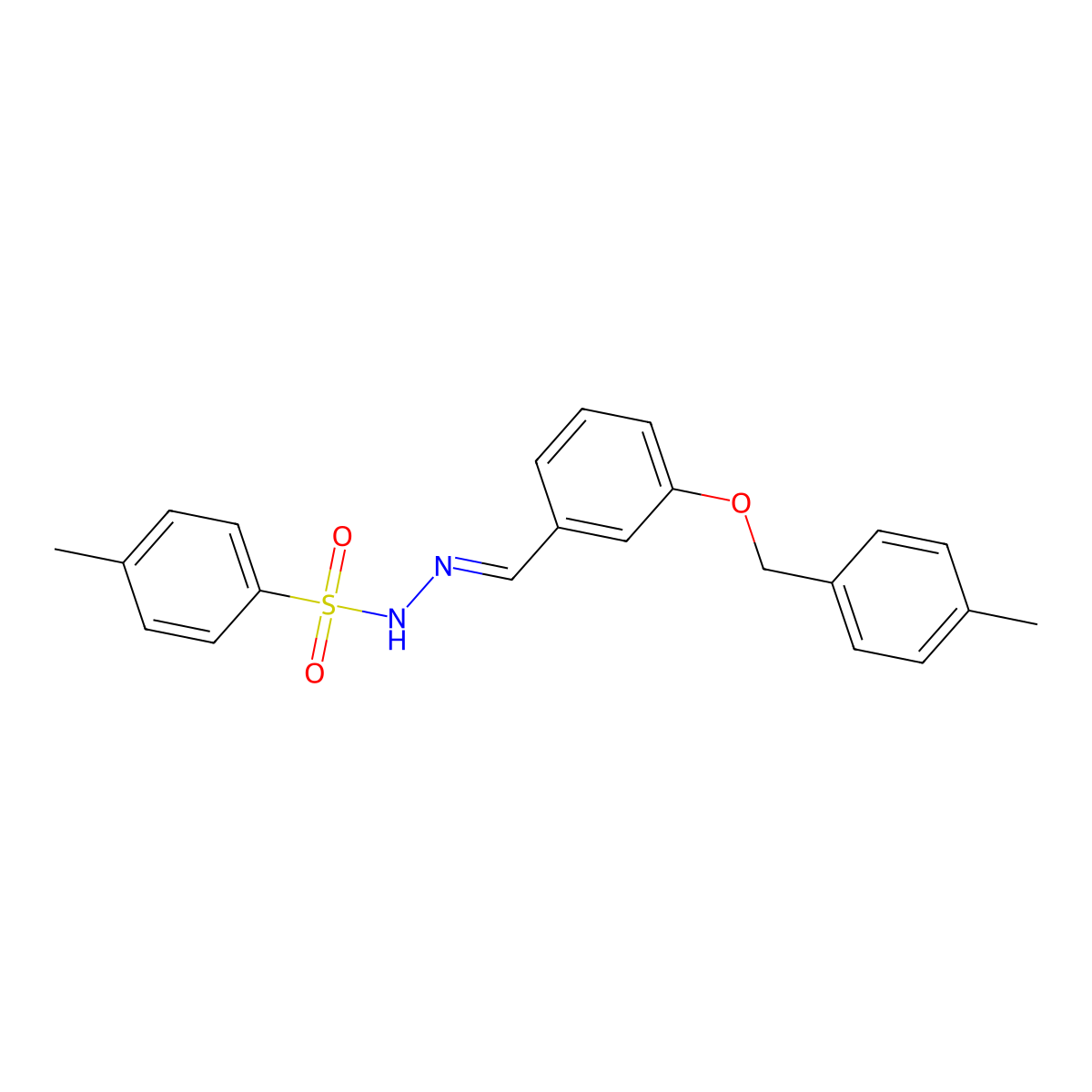 4-methyl-N'-{3-[(4-methylbenzyl)oxy]benzylidene}benzenesulfonohydrazide molecular structure, CAS 494756-53-5