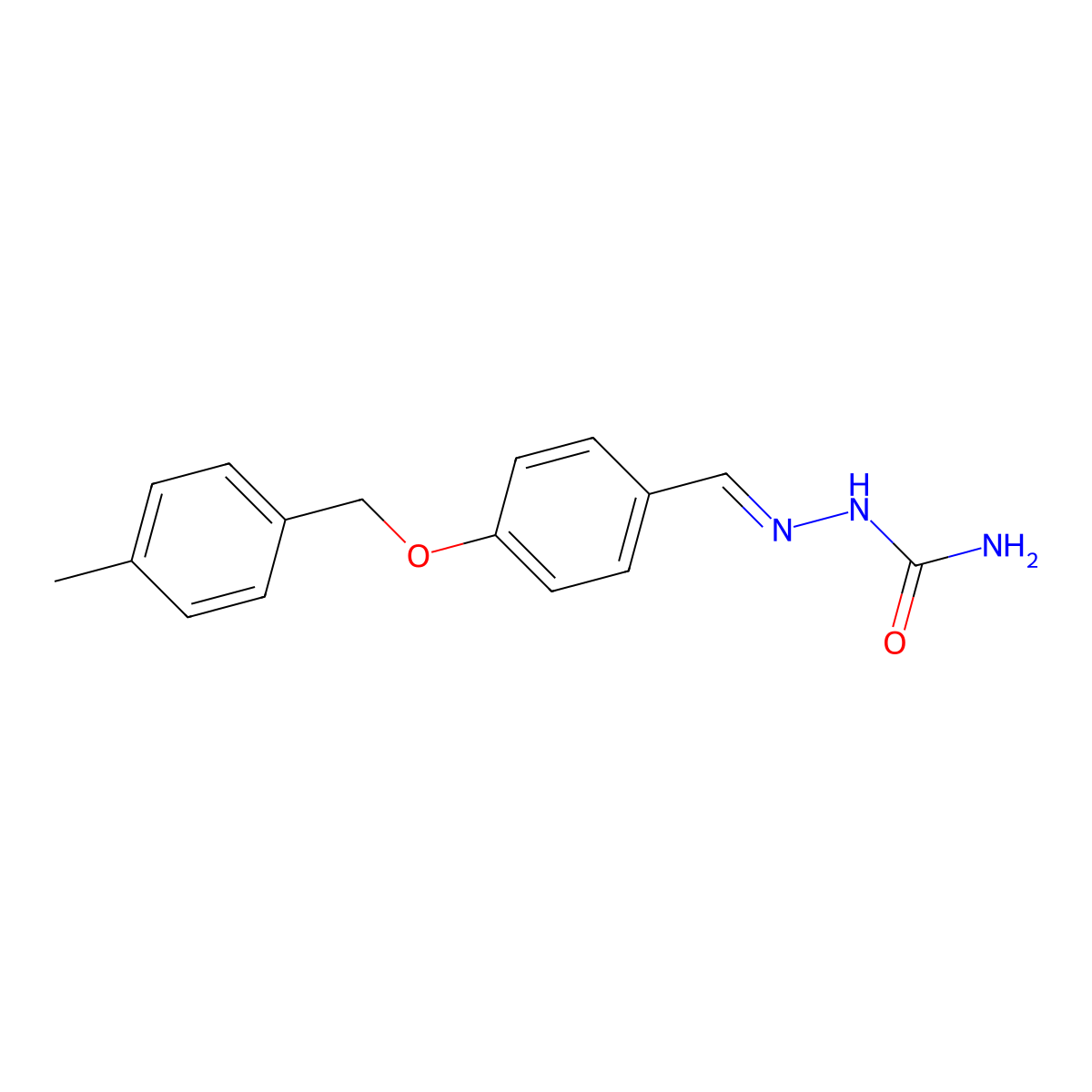[[4-[(4-Methylphenyl)methoxy]phenyl]methylideneamino]urea molecular structure, CAS 494758-35-9