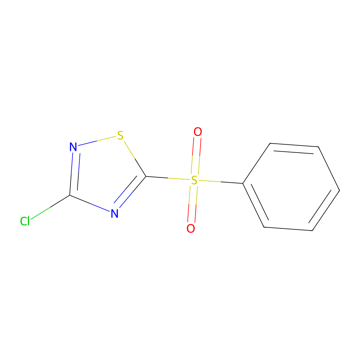 3-Chloro-5-phenylsulfonyl-1,2,4-thiadiazole molecular structure, CAS 494763-22-3