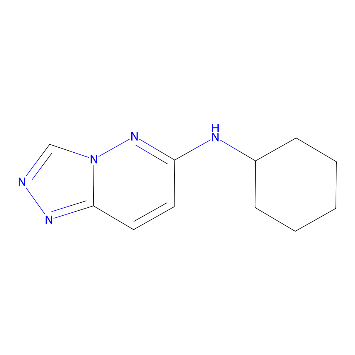 N-cyclohexyl-[1,2,4]triazolo[4,3-b]pyridazin-6-amine molecular structure, CAS 494766-95-9
