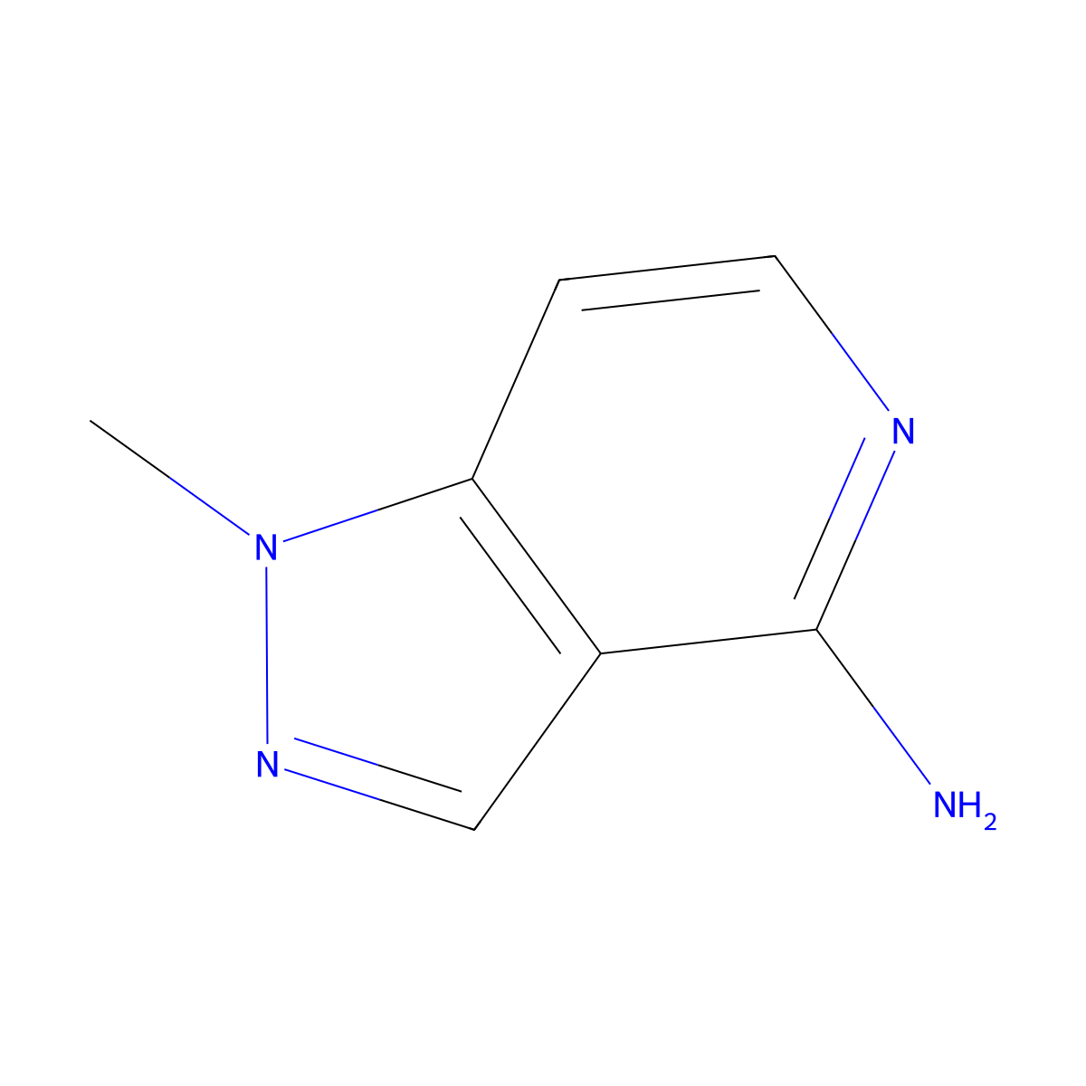 1-methyl-1H-Pyrazolo[4,3-c]pyridin-4-amine molecular structure, CAS 494767-19-0