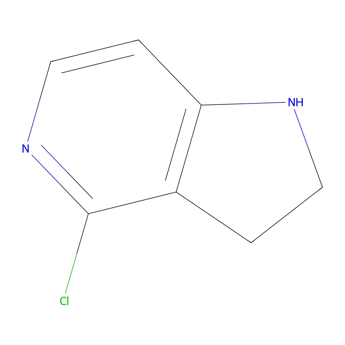 4-chloro-2,3-dihydro-1H-pyrrolo[3,2-c]pyridine molecular structure, CAS 494767-29-2