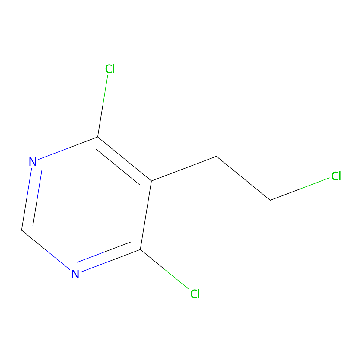 4,6-Dichloro-5-(2-chloroethyl)pyrimidine molecular structure, CAS 494767-55-4