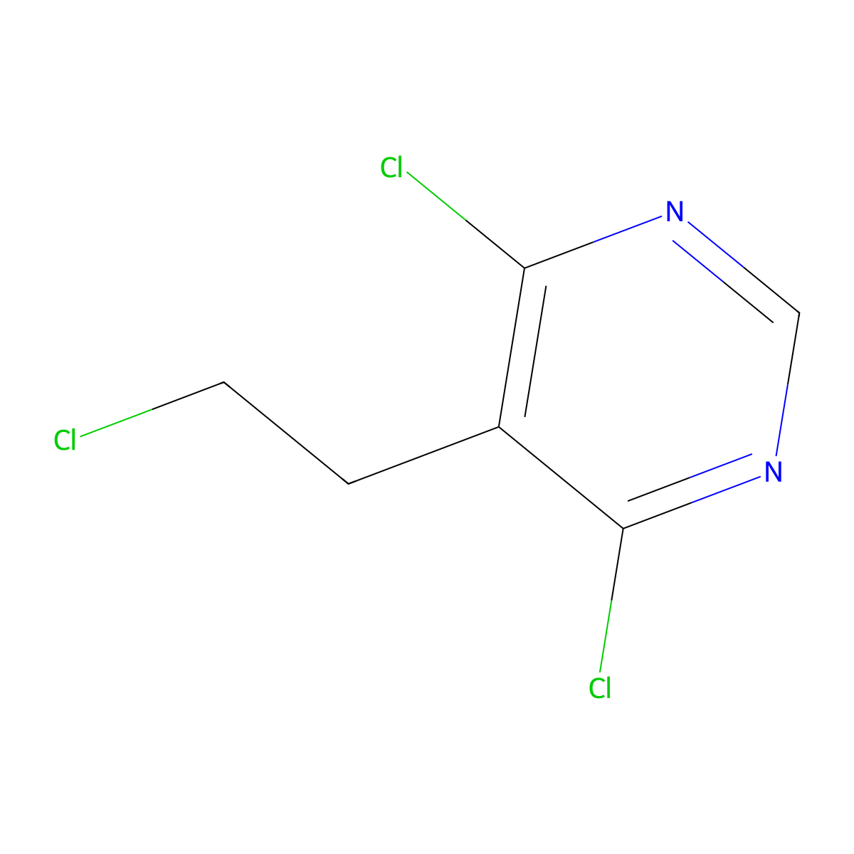 4,6-Dichloro-5-(2-chloroethyl)pyrimidine molecular structure, CAS 494767-55-4