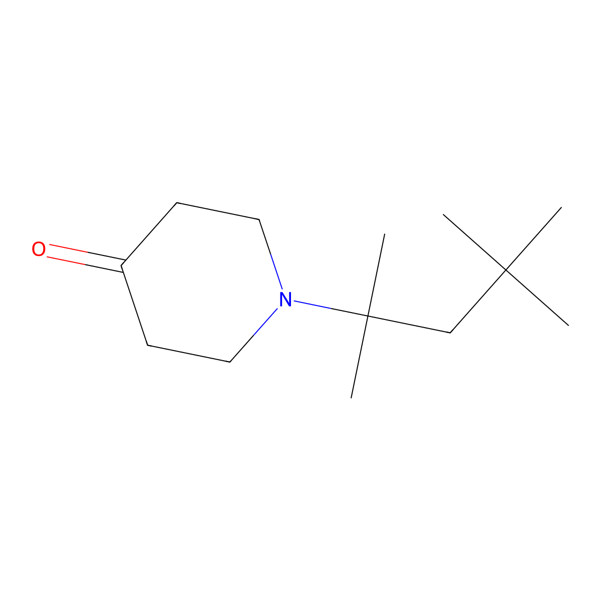 1-(2,4,4-Trimethylpentan-2-yl)piperidin-4-one molecular structure, CAS 494769-86-7