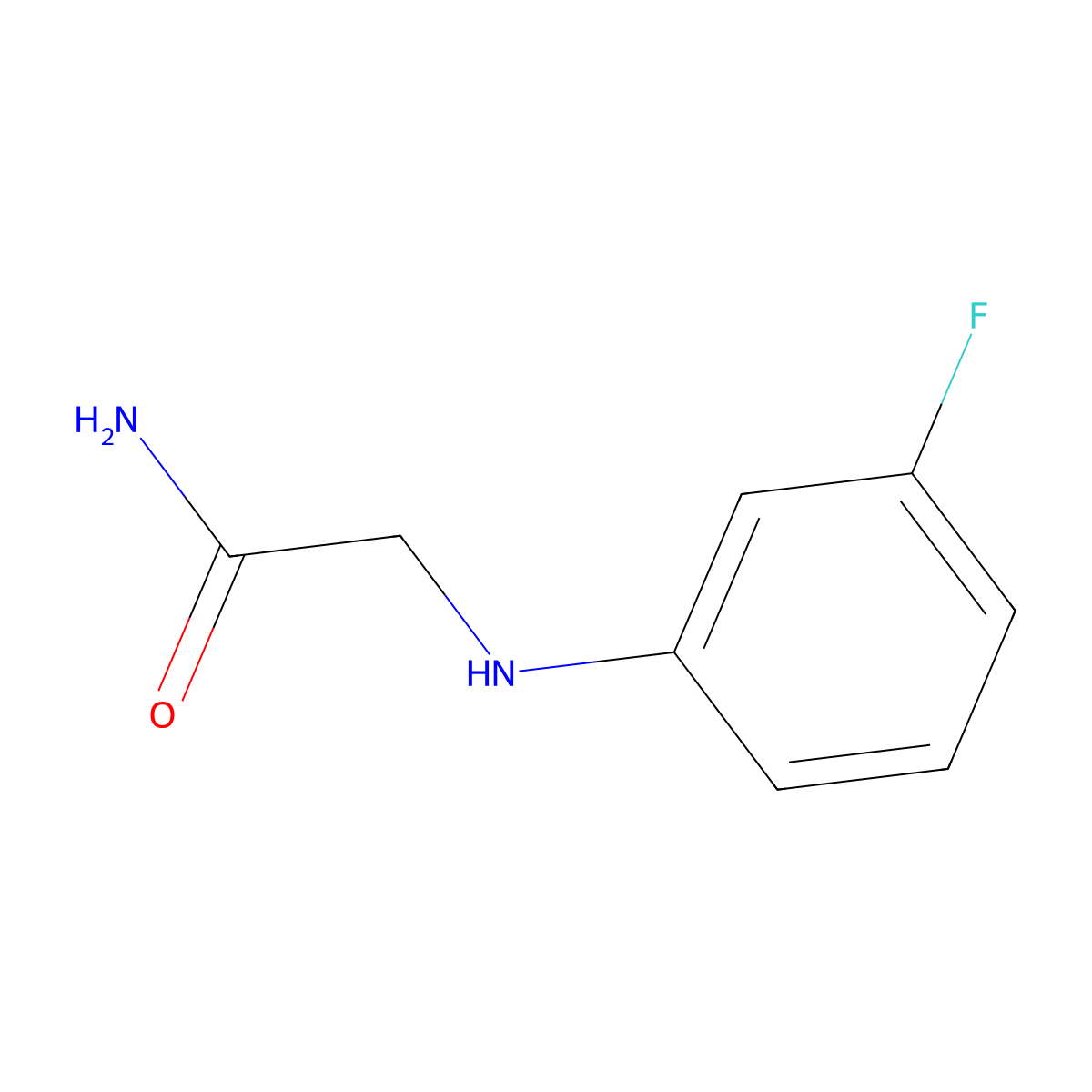 2-[(3-Fluorophenyl)amino]acetamide molecular structure, CAS 494769-95-8