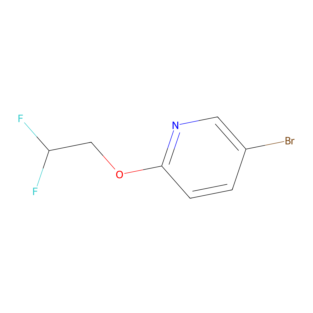 5-Bromo-2-(2,2-difluoroethoxy)pyridine molecular structure, CAS 494771-64-1