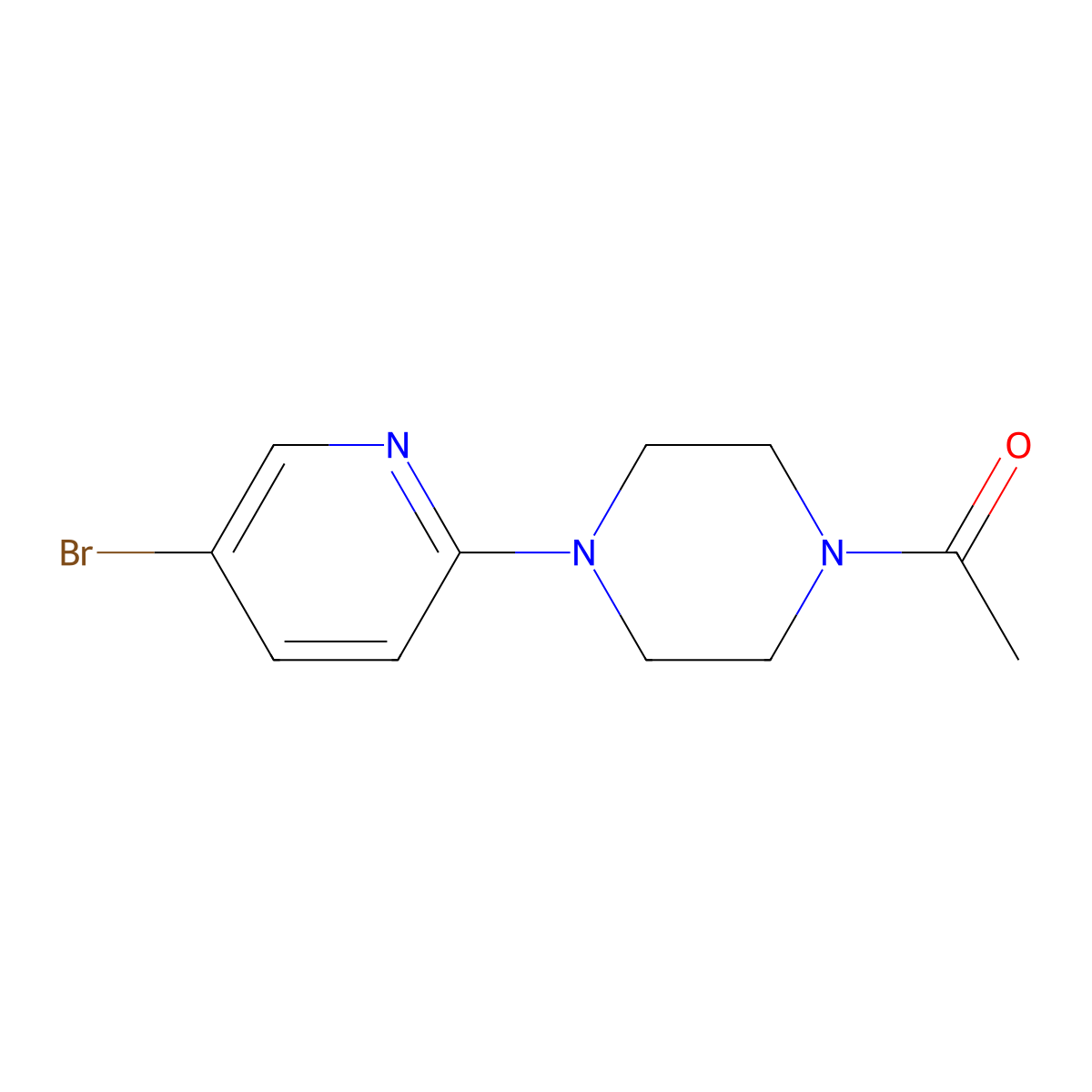 1-(4-(5-Bromopyridin-2-yl)piperazin-1-yl)ethanone molecular structure, CAS 494771-76-5