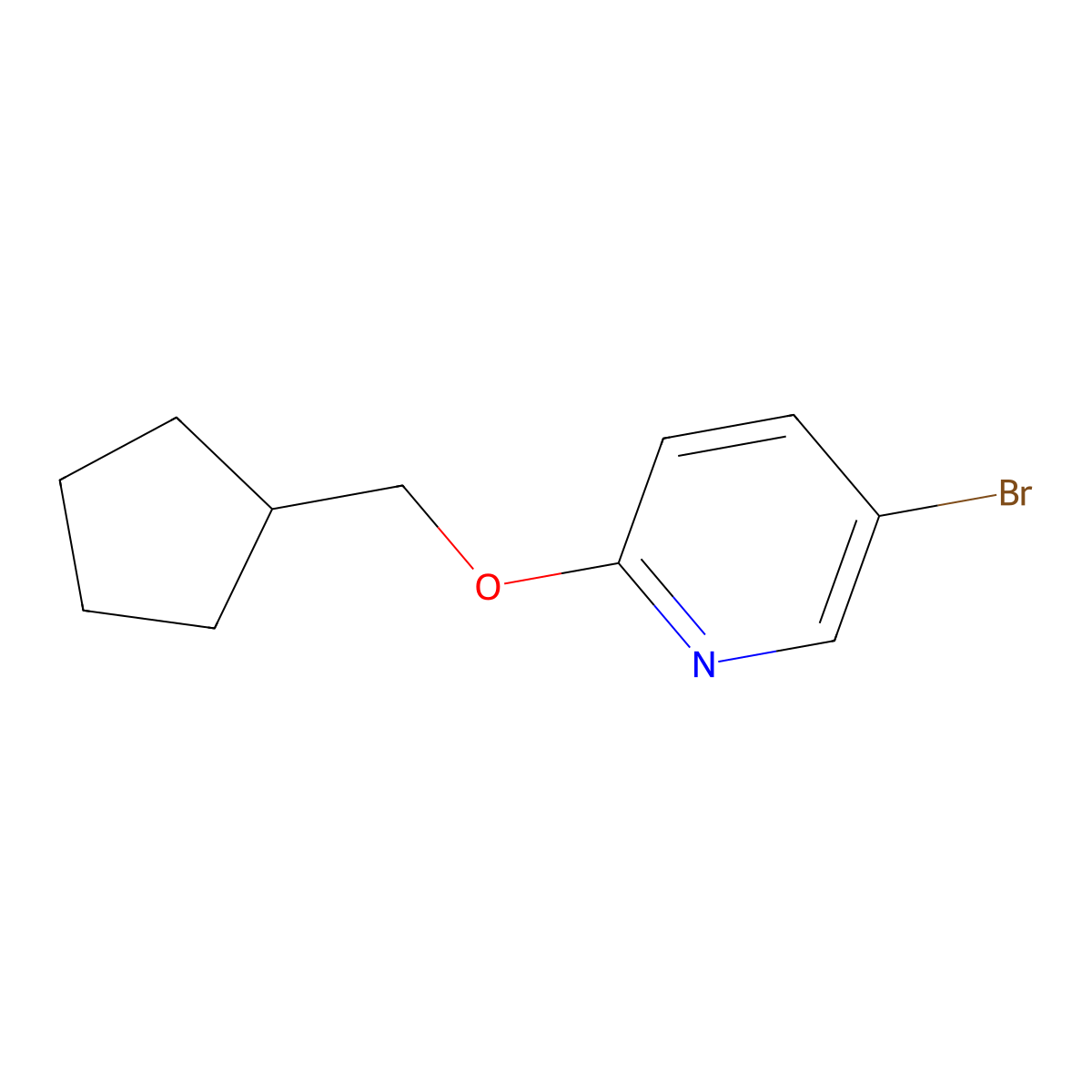 5-Bromo-2-(cyclopentylmethoxy)pyridine molecular structure, CAS 494771-95-8