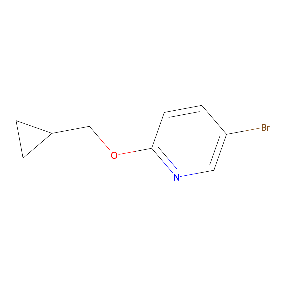 5-Bromo-2-(cyclopropylmethoxy)pyridine molecular structure, CAS 494772-02-0