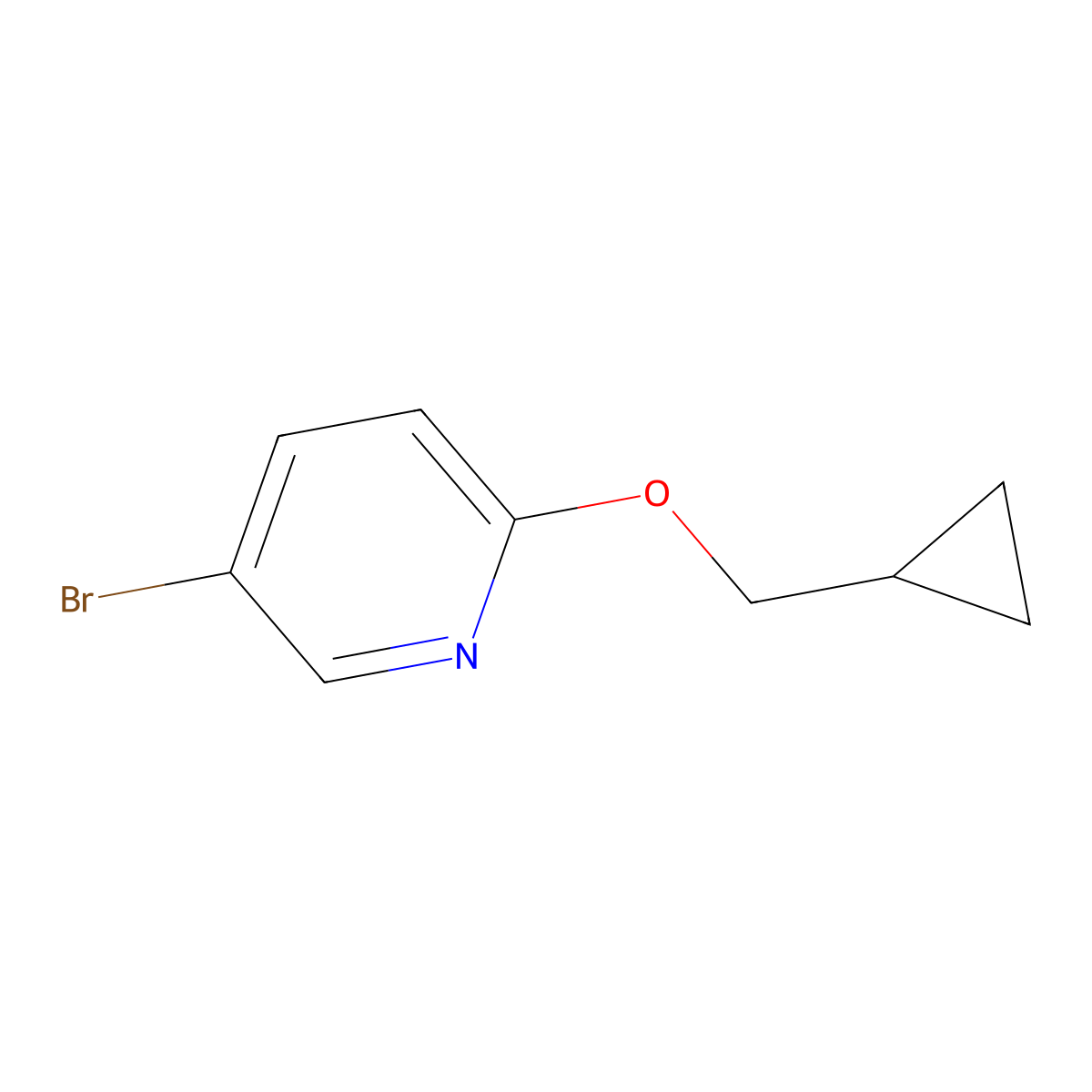5-Bromo-2-(cyclopropylmethoxy)pyridine molecular structure, CAS 494772-02-0
