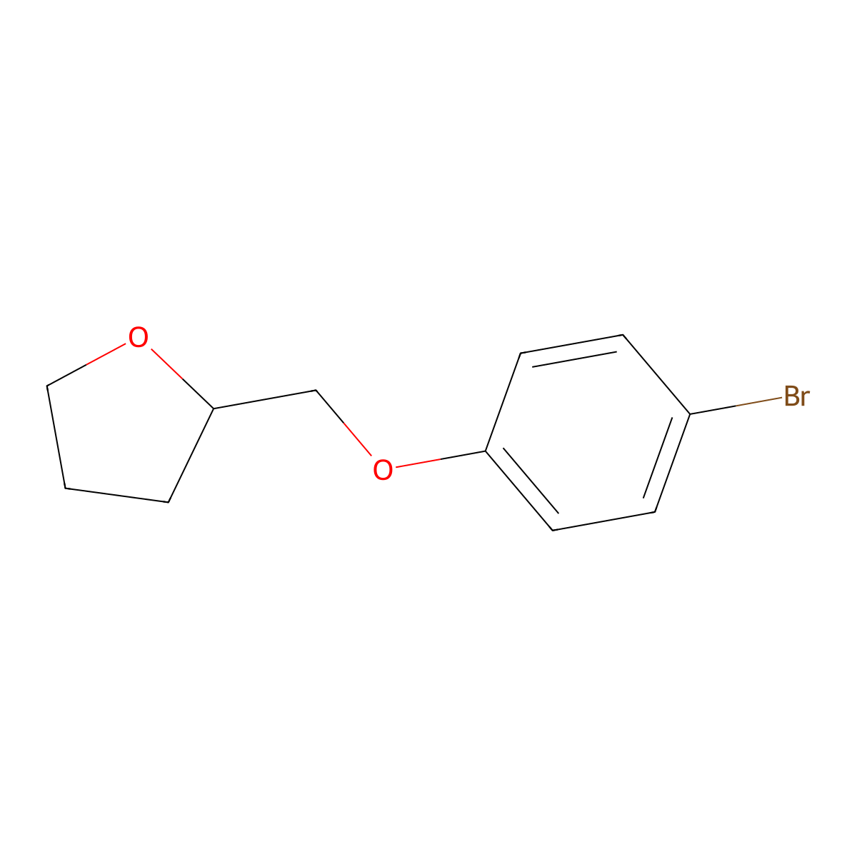 2-(4-Bromophenoxymethyl)oxolane molecular structure, CAS 494772-71-3