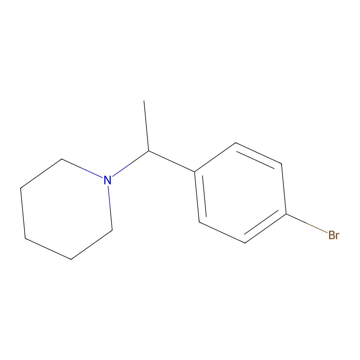 1-[1-(4-Bromophenyl)ethyl]piperidine molecular structure, CAS 494773-08-9
