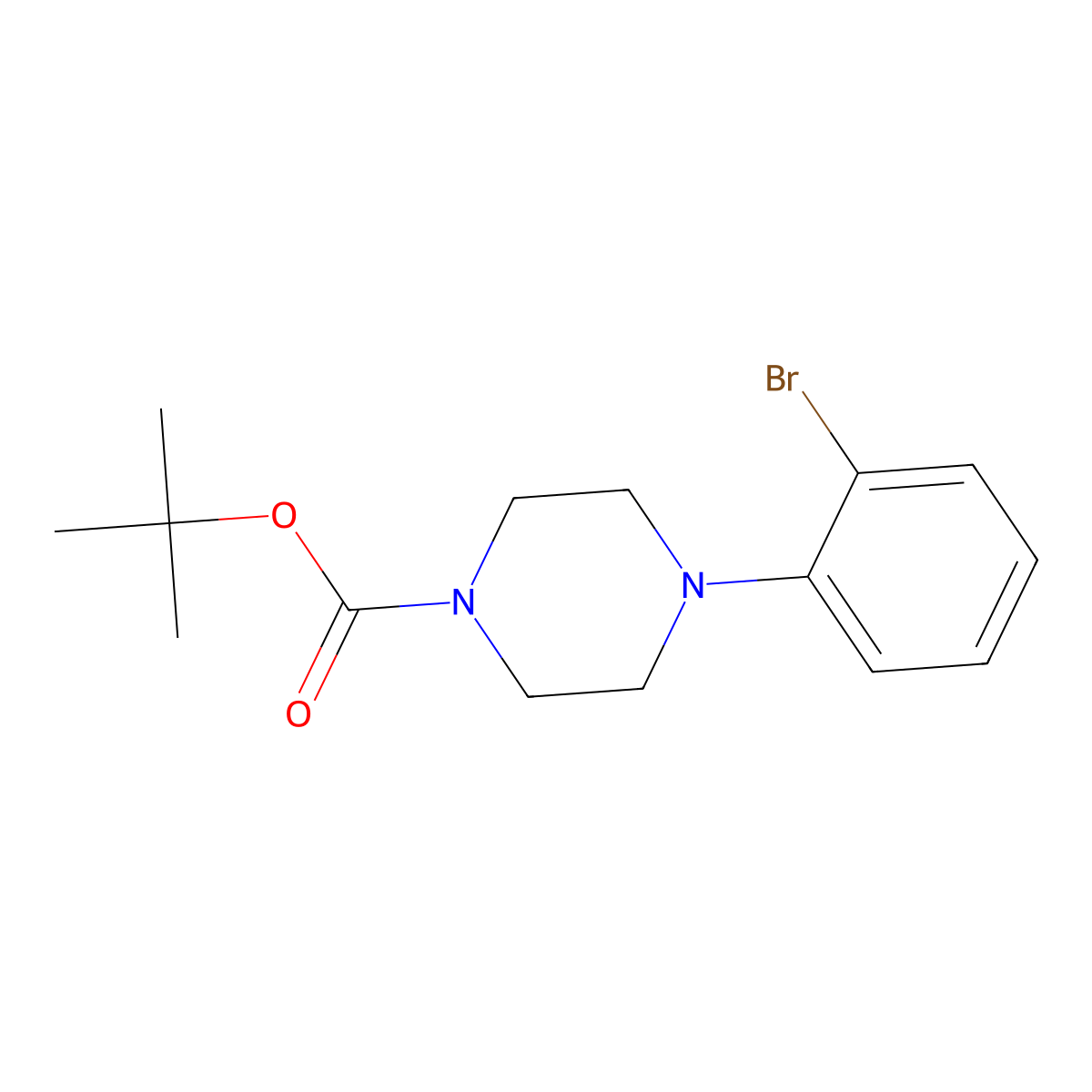 tert-Butyl 4-(2-bromophenyl)piperazine-1-carboxylate molecular structure, CAS 494773-35-2