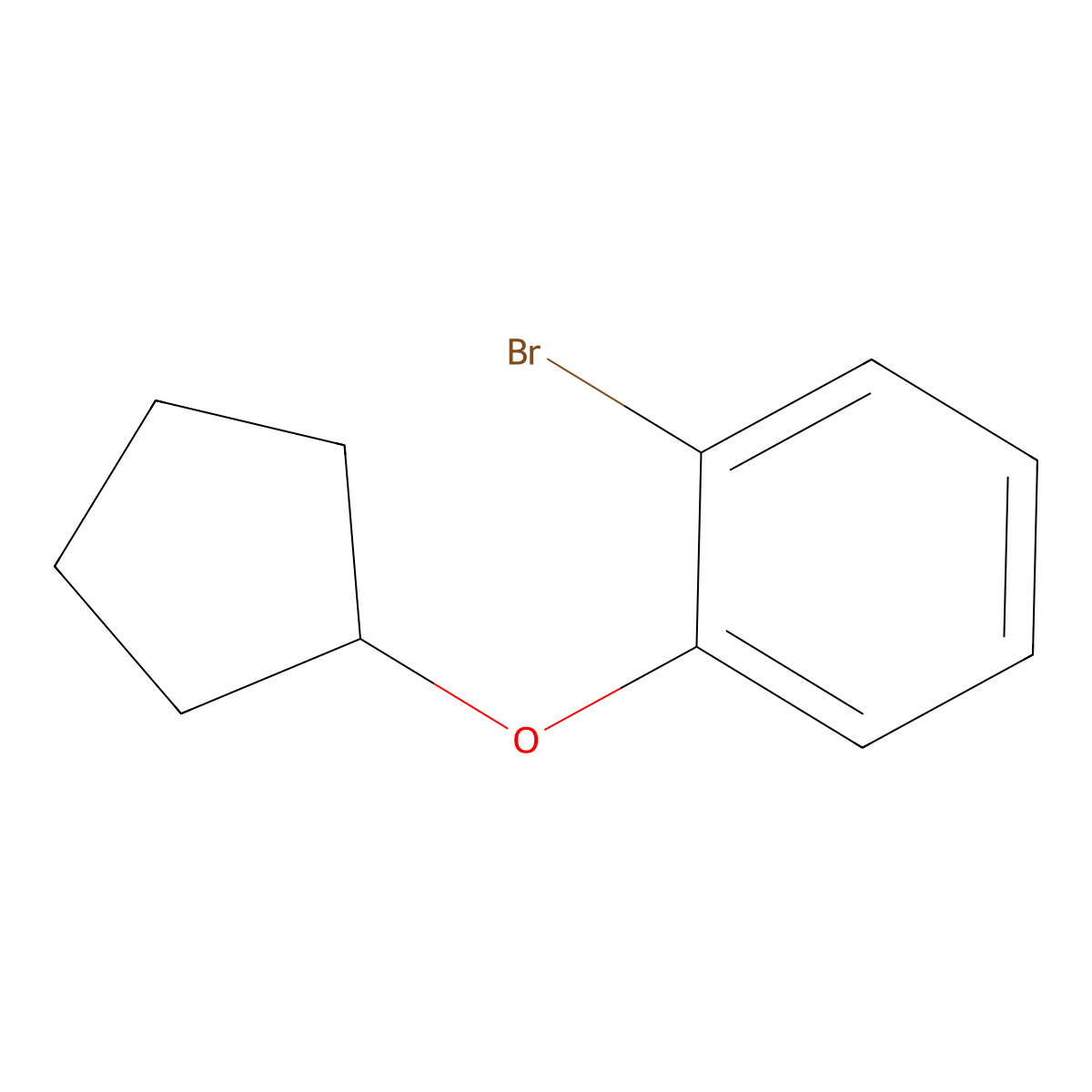 1-Bromo-2-(cyclopentyloxy)benzene molecular structure, CAS 494773-69-2