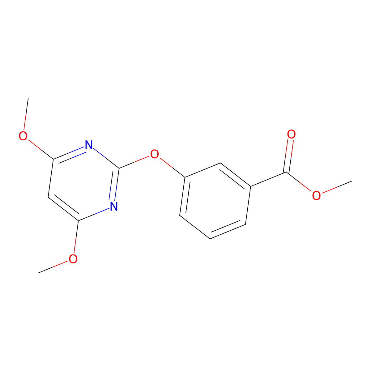 3-[(4,6-Dimethoxypyrimidin-2-YL)oxy]benzoic acid, methyl ester molecular structure, CAS 494779-13-4