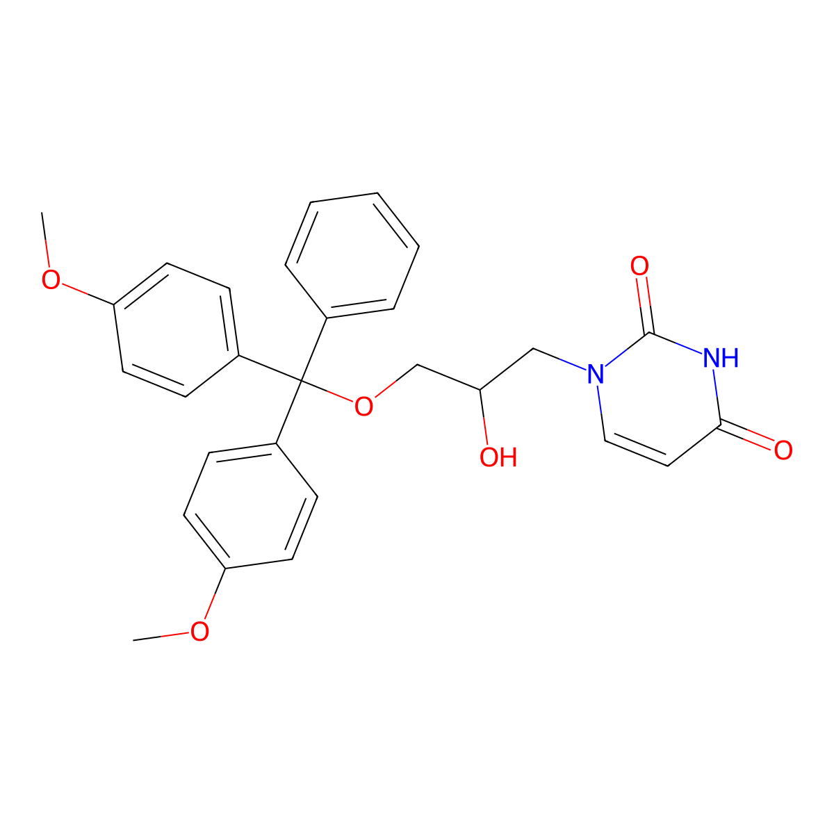 (S)-DMT-glycidol-uracil molecular structure, CAS 494784-12-2