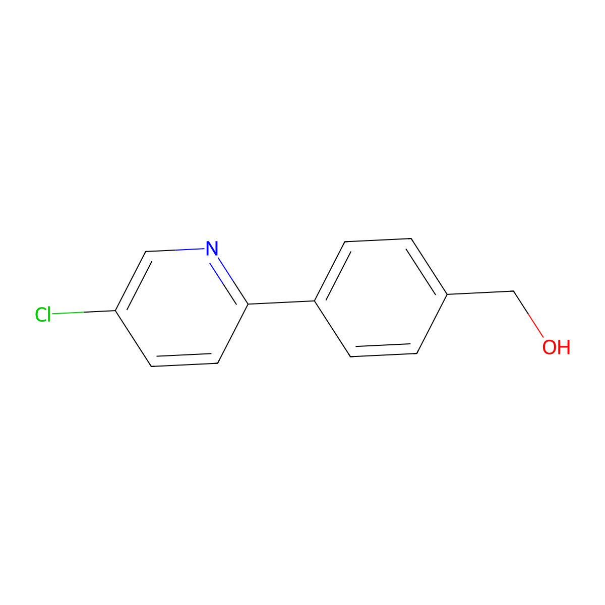 (4-(5-Chloropyridin-2-yl)phenyl)methanol molecular structure, CAS 494785-36-3