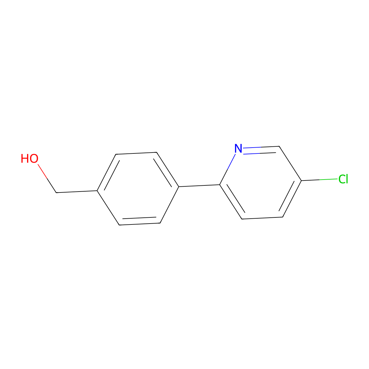 (4-(5-Chloropyridin-2-yl)phenyl)methanol molecular structure, CAS 494785-36-3