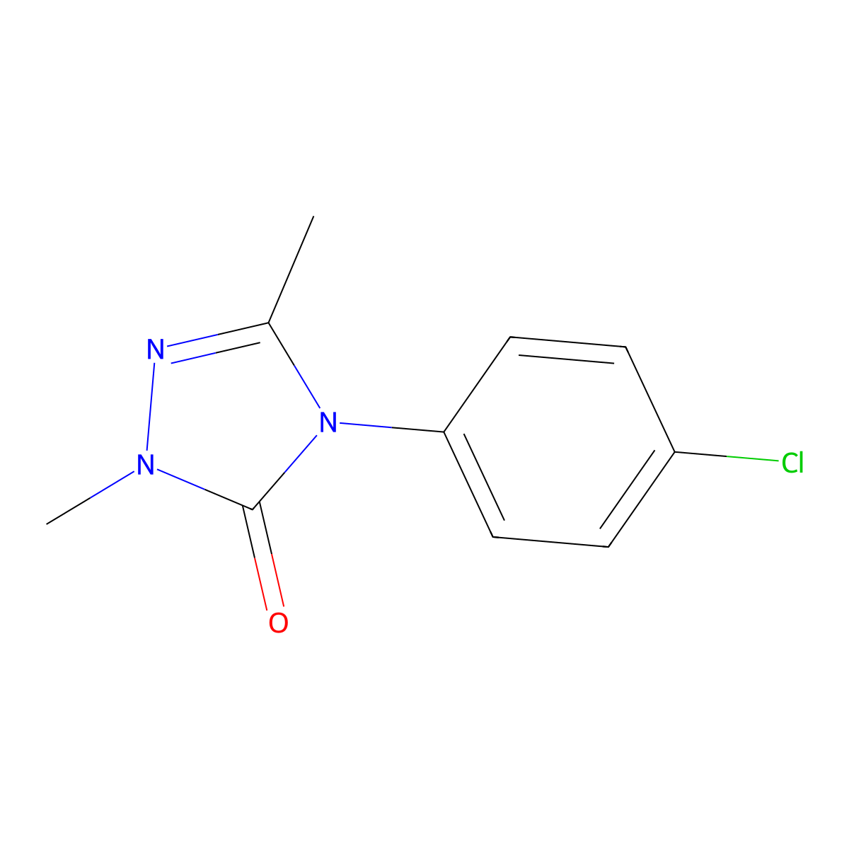 4-(4-Chlorophenyl)-1,3-dimethyl-1H-1,2,4-triazol-5(4H)-one molecular structure, CAS 494785-65-8