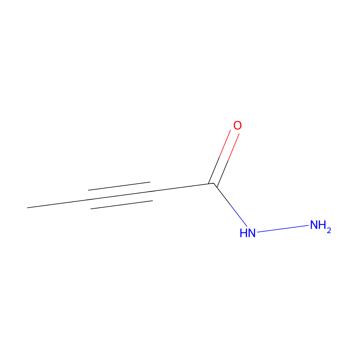 2-Butynoic acid hydrazide molecular structure, CAS 494793-39-4