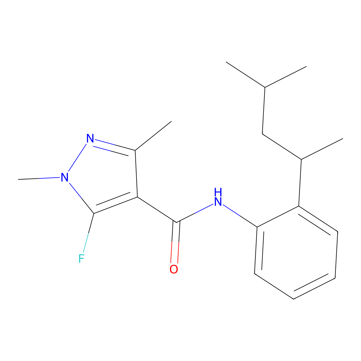 Penflufen molecular structure, CAS 494793-67-8