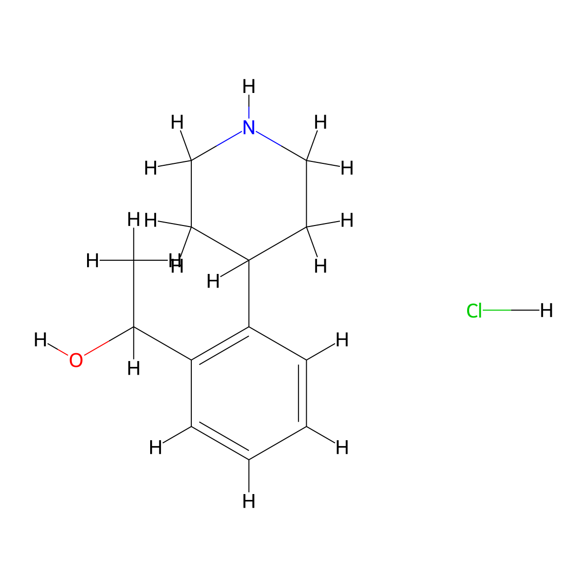 1-(2-(Piperidin-4-yl)phenyl)ethanol hydrochloride molecular structure, CAS 494795-78-7