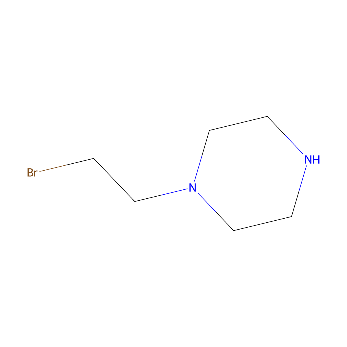 1-(2-Bromoethyl)piperazine molecular structure, CAS 494798-96-8