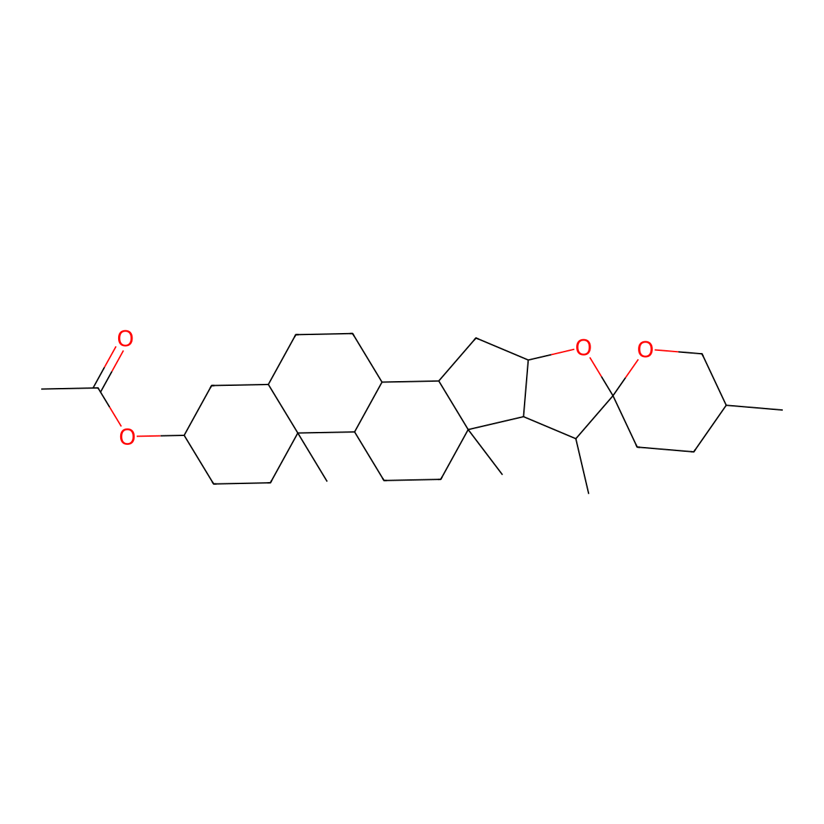 Neotigogenin acetate molecular structure, CAS 4948-43-0