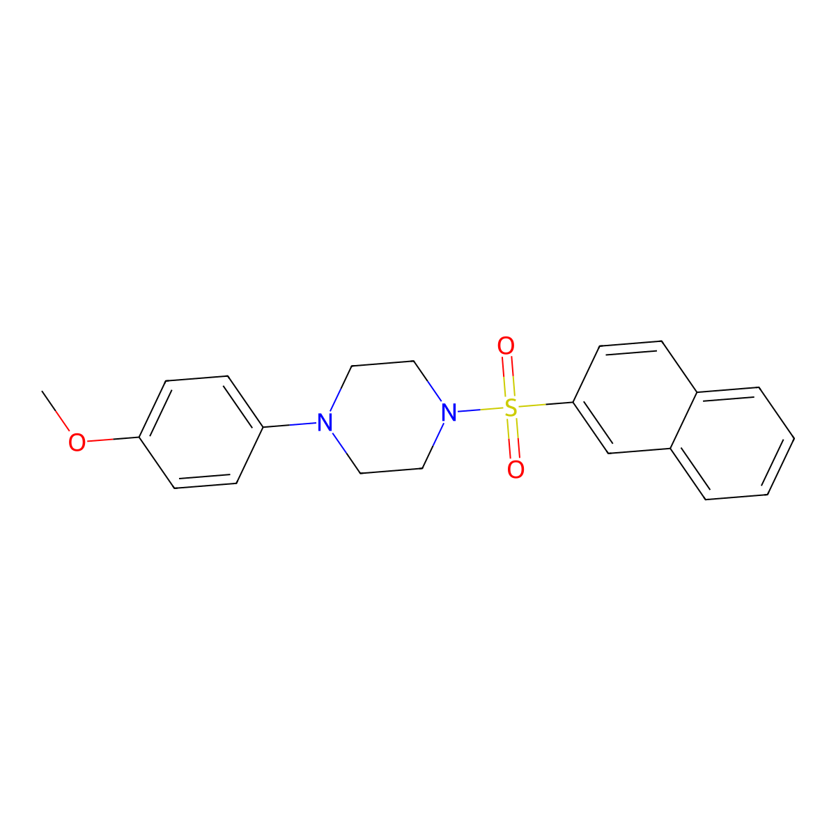 1-(4-Methoxyphenyl)-4-(naphthalen-2-ylsulfonyl)piperazine molecular structure, CAS 494825-74-0