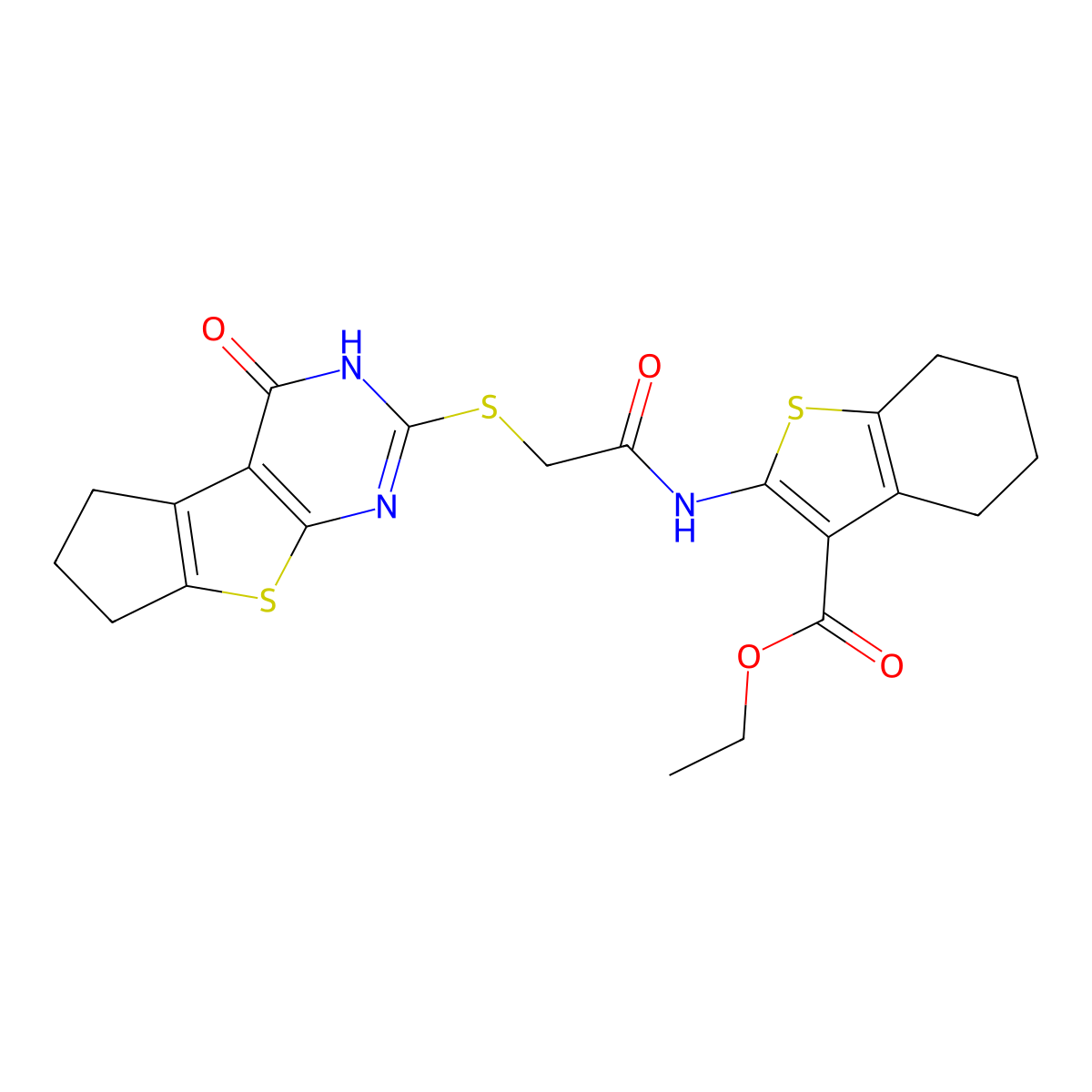 C22H23N3O4S3 molecular structure, CAS 494826-10-7