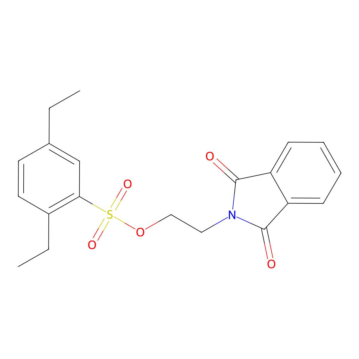 2-(1,3-Dioxoisoindol-2-yl)ethyl 2,5-diethylbenzenesulfonate molecular structure, CAS 494826-23-2